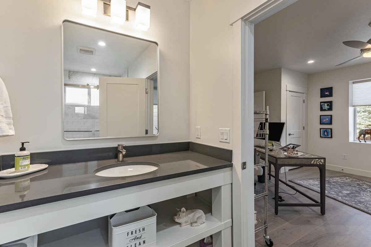 Bathroom Off of First Floor Office in Remodeled Utah Home