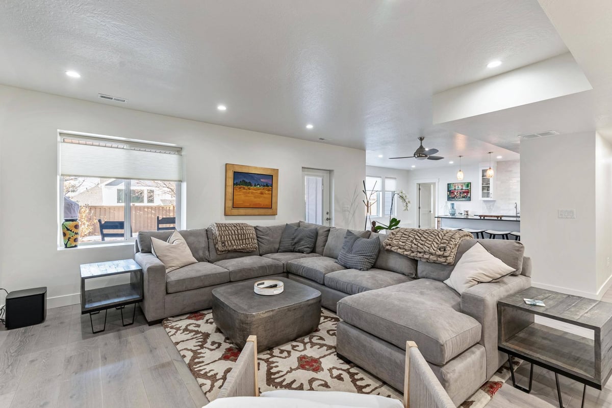 Sectional Couch in Entertainment Area